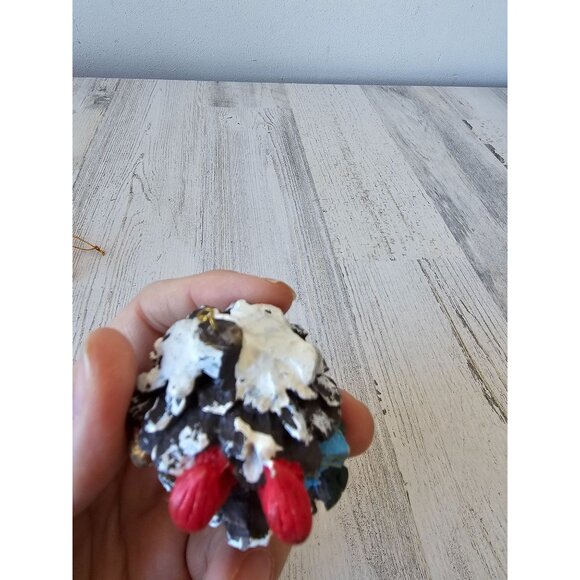 Cardinal bird ornament acorn pear set vintage nest unique birdhouse wooden - Picture 14 of 14